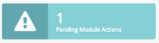Pending Module Actions in the Admin Area Dashboard