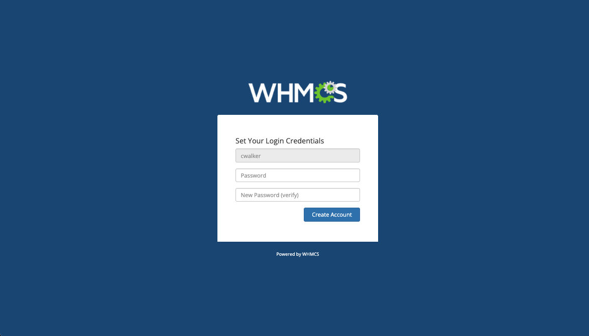 The admin invitation email and initial login page