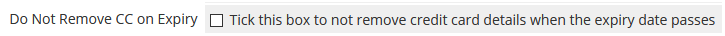 The Do Not Remove CC on Expiry setting in Automation Settings