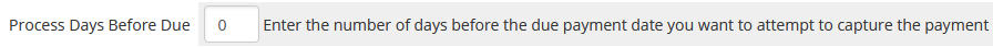 The Process Days Before Due setting in Automation Settings