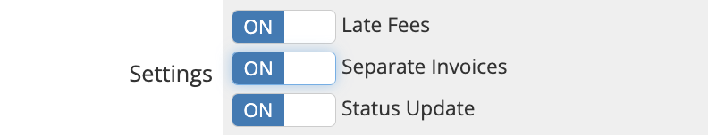 Set Separate Invoices to ON