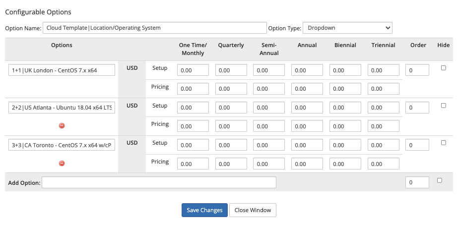 The Cloud Template configurable option for VPS.net