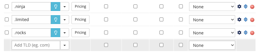 Adding the .co domain extension in Domain Pricing