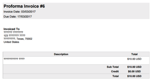 Question Marks in a PDF Invoice