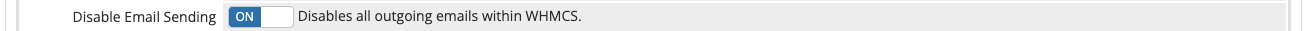 Disabling email sending in General Settings