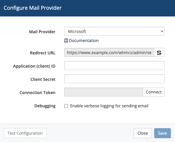 Configuring Microsoft