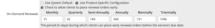 Enable On-Demand Renewals