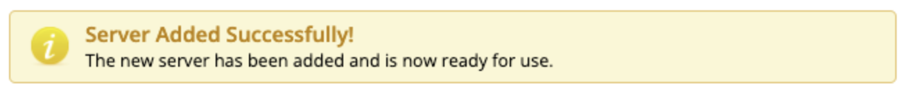 Successfully adding a WP Squared server