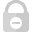 A grey SSL monitoring padlock icon with a negative symbol