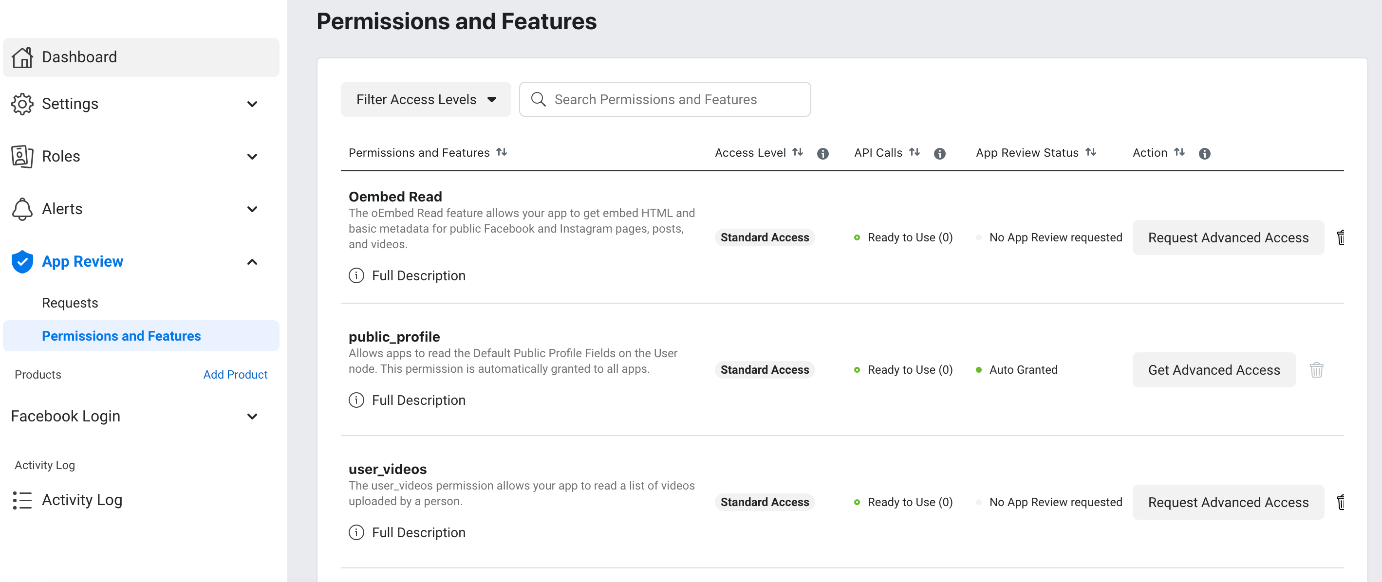 Configuring permissions