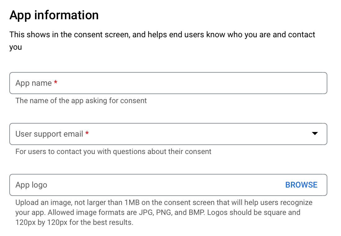 Configuring App Information