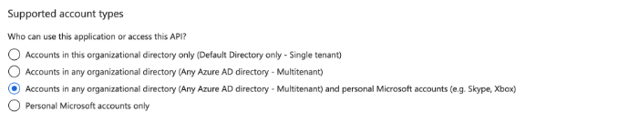 Supported Account Types